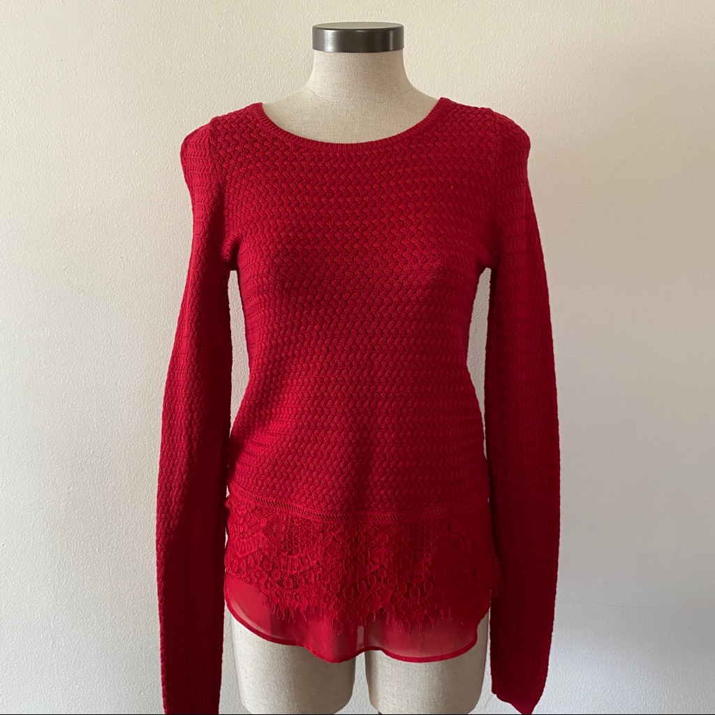 Lucky Brand Red Sweater